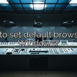 How to set default browser on Windows?