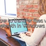 How to transfer files via Bluetooth in Windows 10?