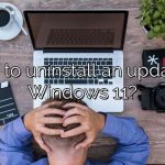 How to uninstall an update in Windows 11?