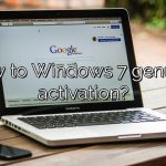 How to Windows 7 genuine activation?