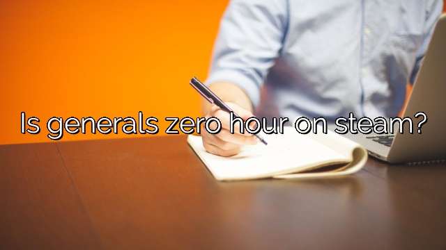 Is generals zero hour on steam?