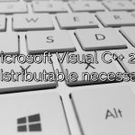 Is Microsoft Visual C++ 2005 redistributable necessary?