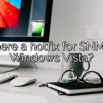 Is there a hotfix for SNMP in Windows Vista?