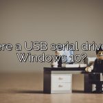 Is there a USB serial driver for Windows 10?