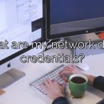 What are my network drive credentials?