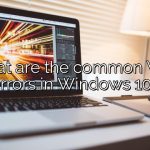 What are the common VPN errors in Windows 10?