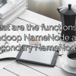 What are the functions of Hadoop NameNode and secondary NameNode?