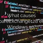 What causes CompareExchange128 error in Windows 10?