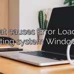 What causes Error Loading operating system Windows 10?