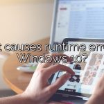 What causes runtime errors in Windows 10?