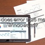 What does error 1326 mean on Windows 10?