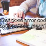 What does error code 0xC004E003 mean?