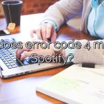 What does error code 4 mean on Spotify?