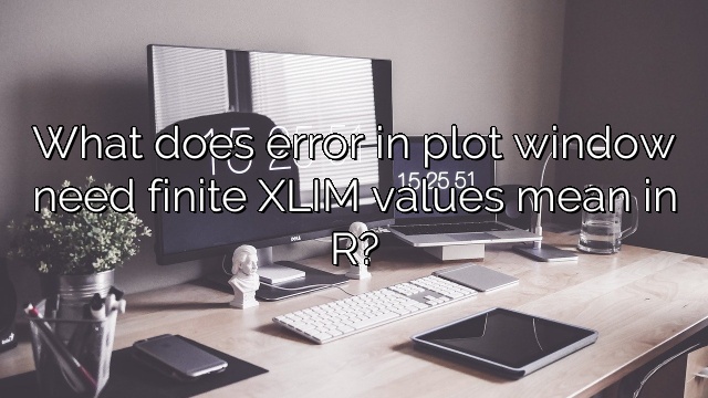 What does error in plot window need finite XLIM values mean in R?