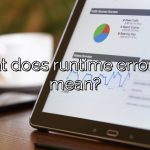 What does runtime error 429 mean?