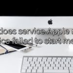 What does service Apple mobile device failed to start mean?