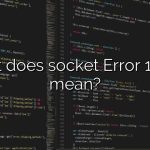 What does socket Error 10054 mean?