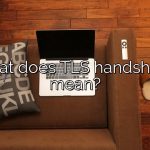 What does TLS handshake mean?