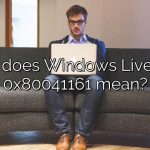 What does Windows Live error 0x80041161 mean?
