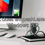 What does winpeshl.exe do in Windows PE?