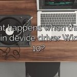 What happens when thread stuck in device driver Windows 10?