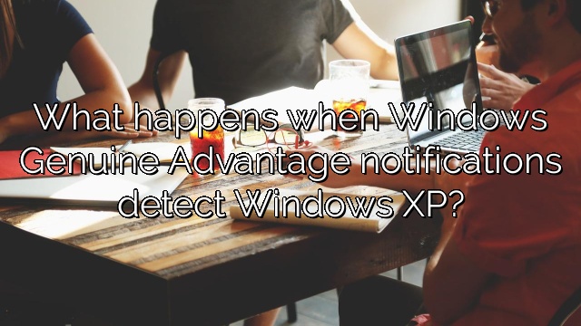 What happens when Windows Genuine Advantage notifications detect Windows XP?