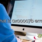 What is 0x00007b error?