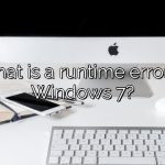 What is a runtime error in Windows 7?