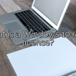 What is a Windows 10 retail license?