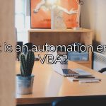 What is an automation error in VBA?