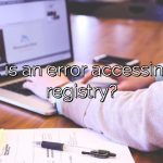 What is an error accessing Ole registry?