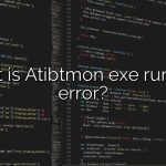 What is Atibtmon exe runtime error?
