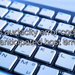 What is audacity error code 9999 ‘unanticipated host error’?