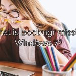 What is Bootmgr missing Windows 7?