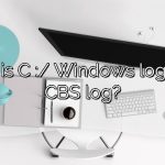 What is C :/ Windows logs CBS CBS log?