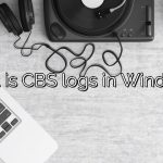 What is CBS logs in Windows?