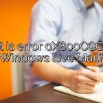 What is error 0X800CCC0E in Windows Live Mail?