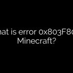 What is error 0x803F8001 Minecraft?