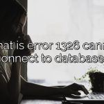 What is error 1326 cannot connect to database?