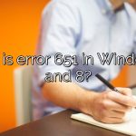What is error 651 in Windows 7 and 8?