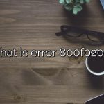 What is error 800f020b?