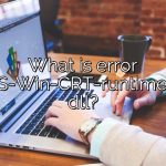 What is error API-MS-Win-CRT-runtime-l1-1-0 dll?