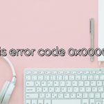 What is error code 0x000000f4?