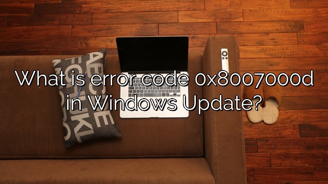 What is error code 0x8007000d in Windows Update?