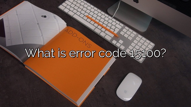 What is error code 15100?
