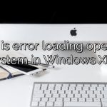 What is error loading operating system in Windows XP?