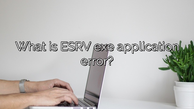 What is ESRV exe application error?