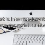 What is Internet download manager serial number?