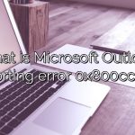 What is Microsoft Outlook reporting error 0x800ccc13?