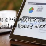 What is Microsoft Visual C++ runtime library error?